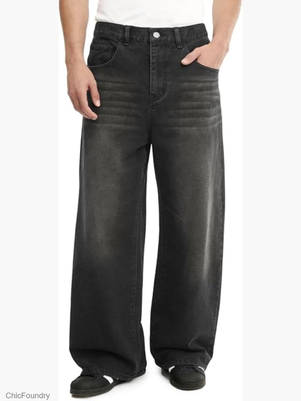 Men's Baggy Jeans Wide Leg Streetwear Loose Fit Denim